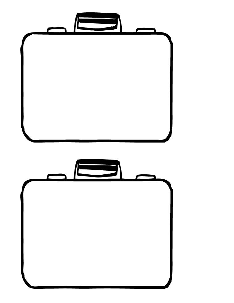 Blank suitcase template