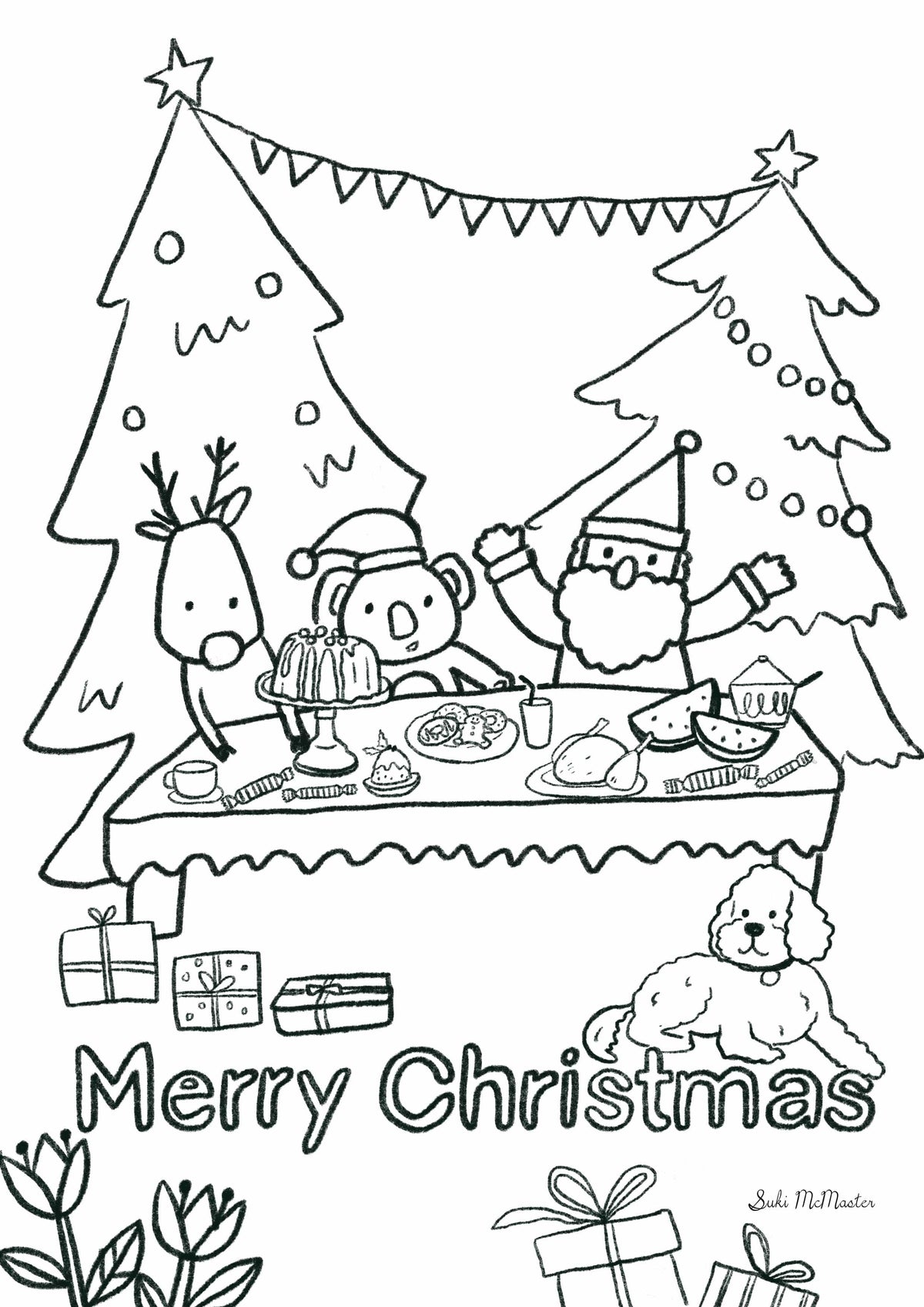 Christmas colouring in