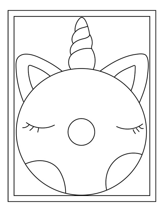 Squishy printable coloring pages