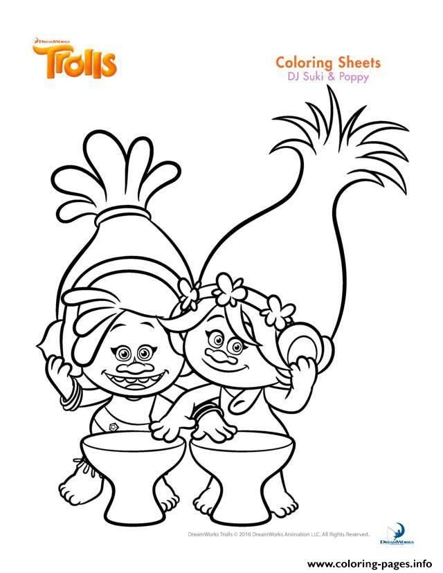 Print dj suki poppy trolls coloring pages pãginas para colorir gratuitas pãginas para colorir da disney desenhos para colorir