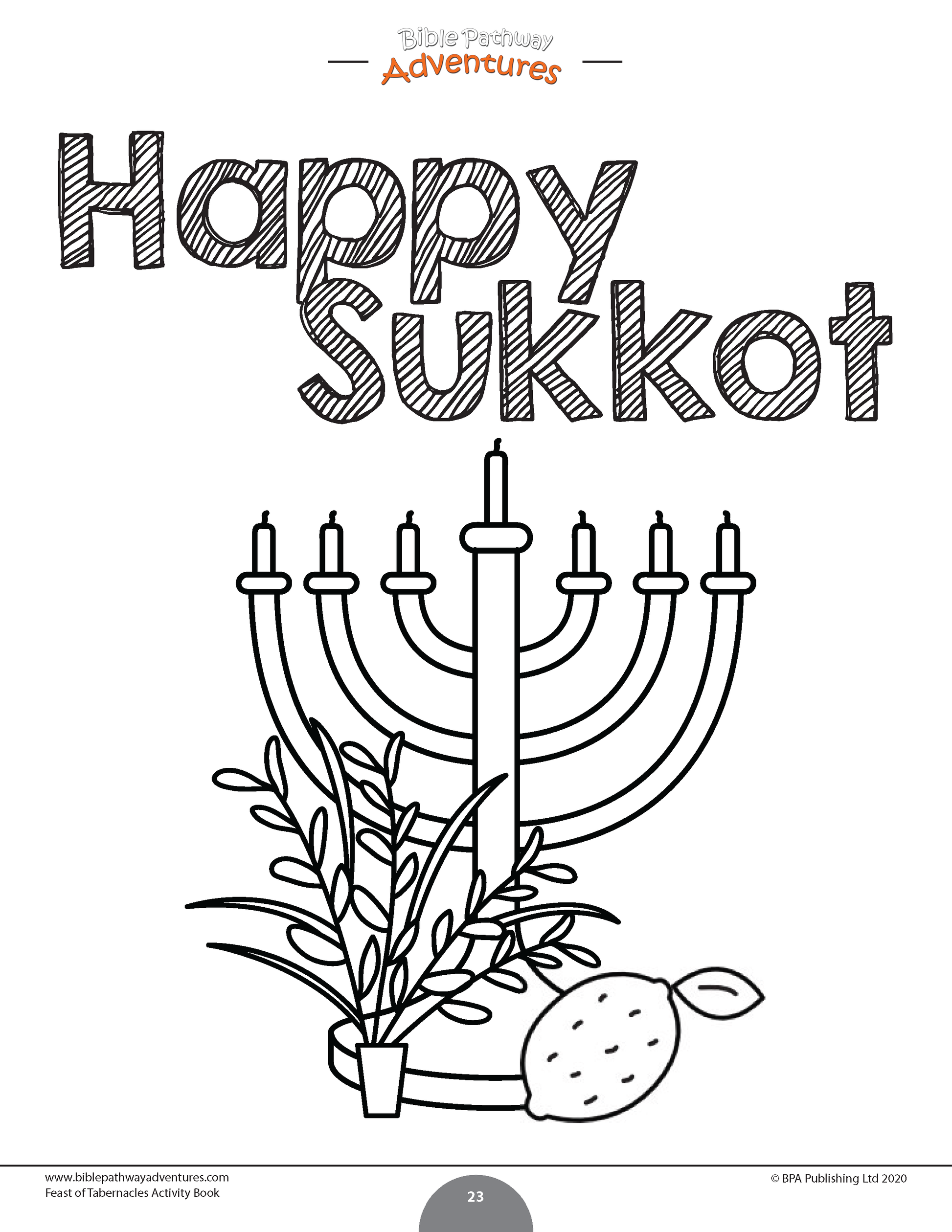 Feast of tabernacles sukkot activity book pdf â bible pathway adventures