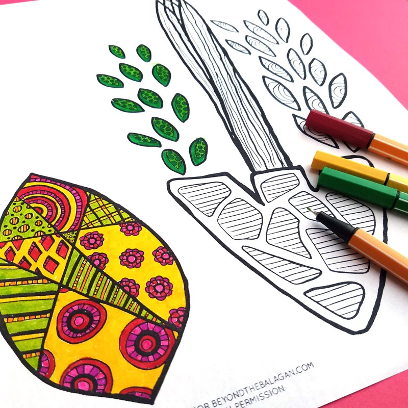 Sukkah poster coloring page