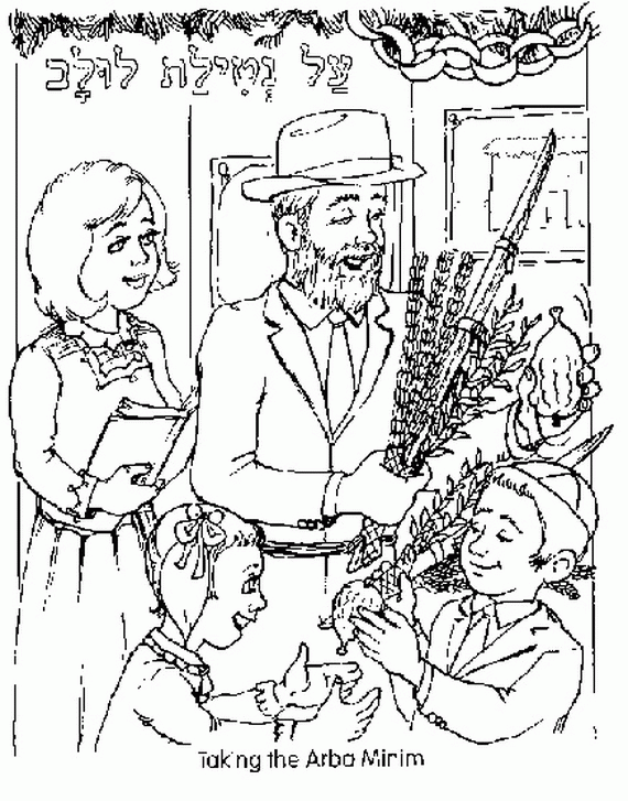 Sukkot coloring page printable for free download