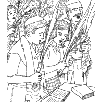 Sukkot lulav and etrog coloring pages