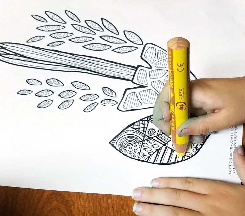 Sukkah poster coloring page