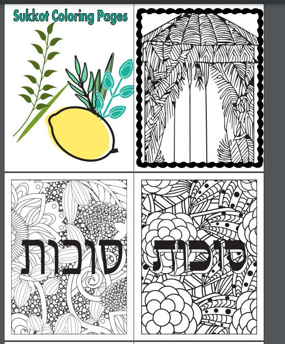 Download and print sukkot coloring pages digital coloring page pdf printable coloring pages pages