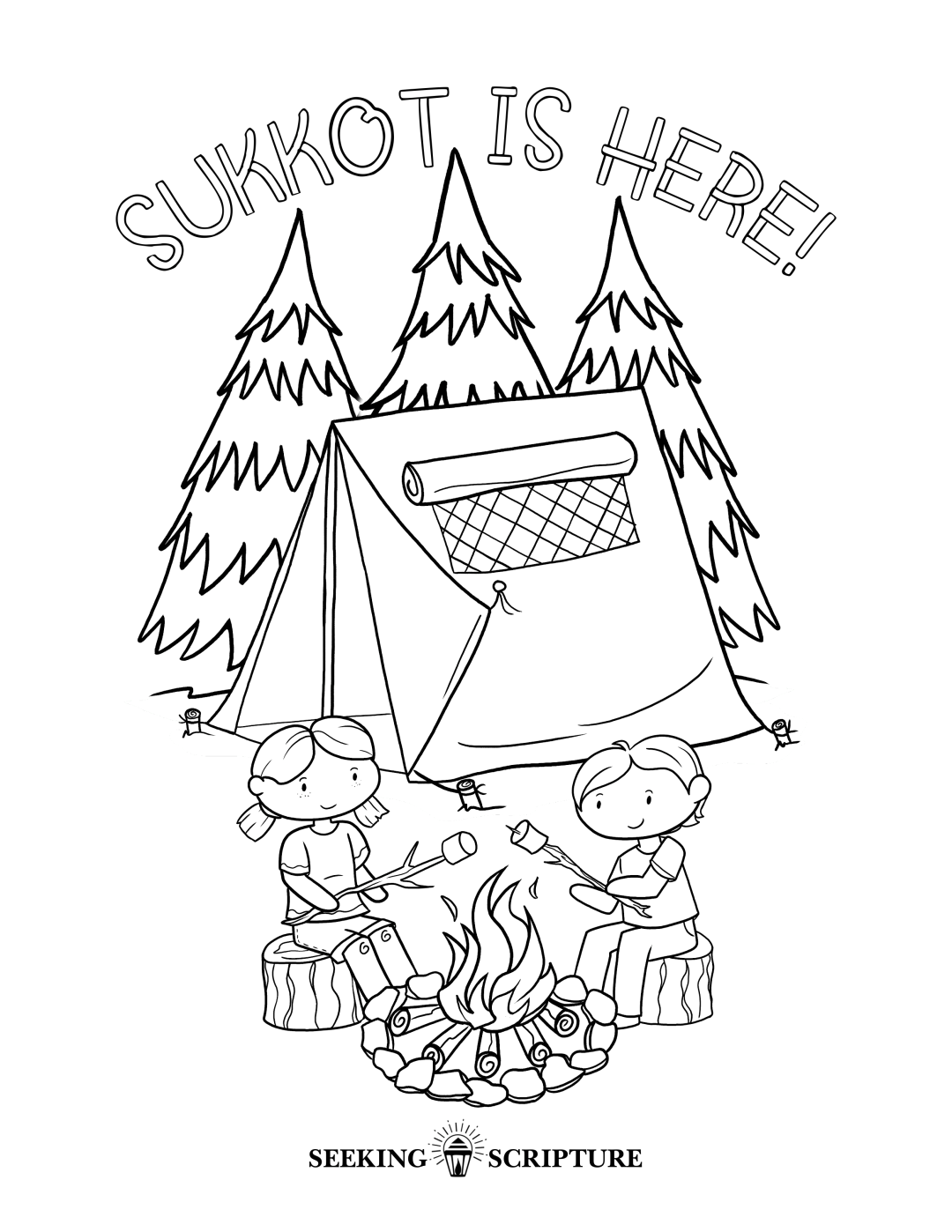 Sukkot coloring pages