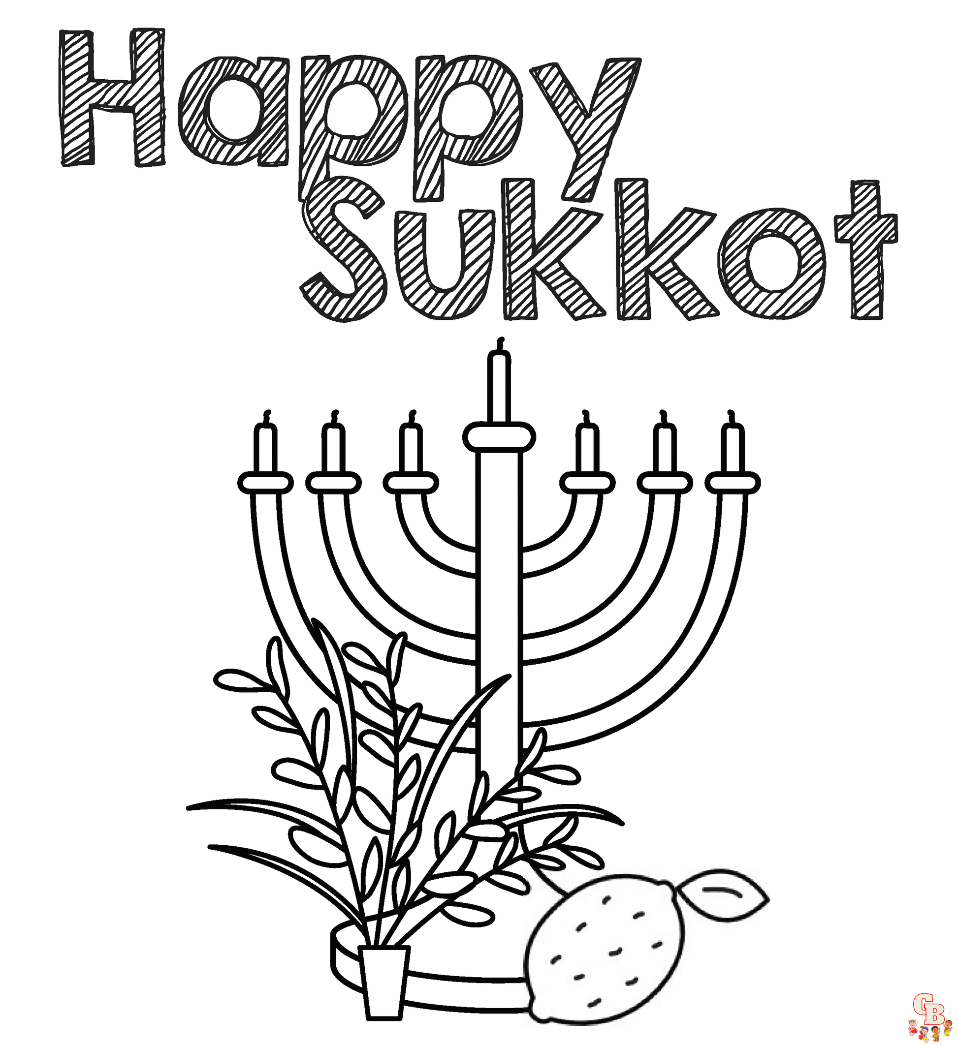 Printable sukkot coloring pages free for kids and adults