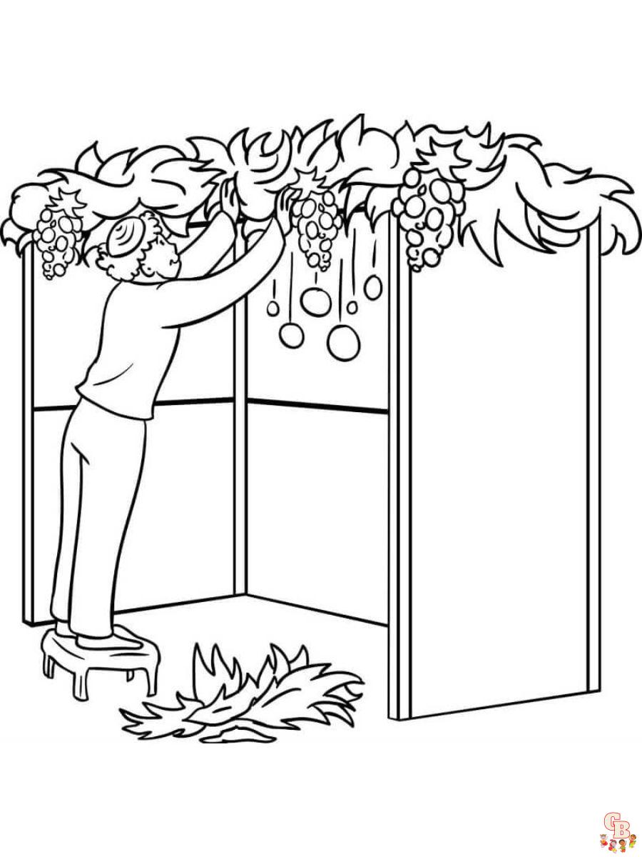 Printable sukkot coloring pages free for kids and adults