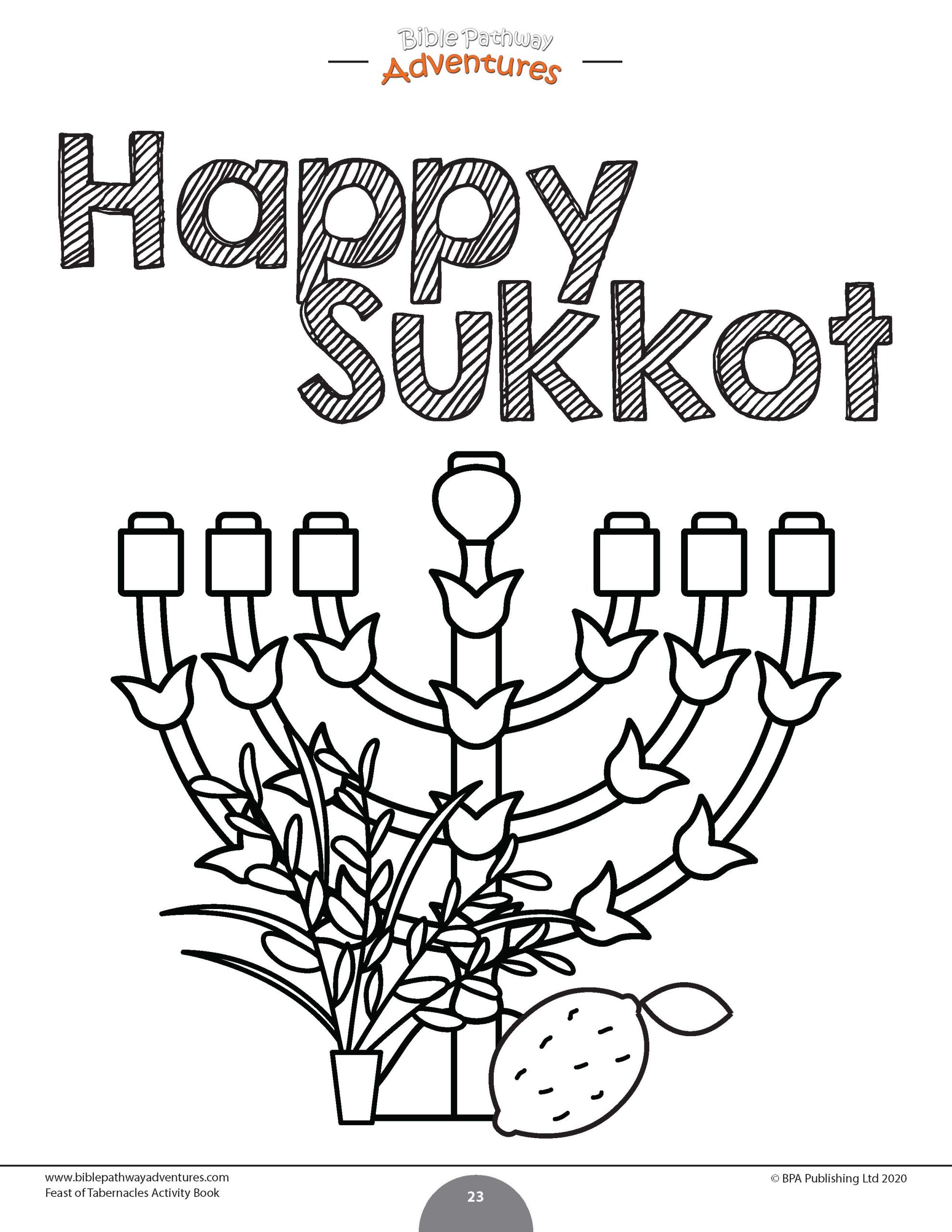 Feast of tabernacles sukkot activity book â bible pathway adventures