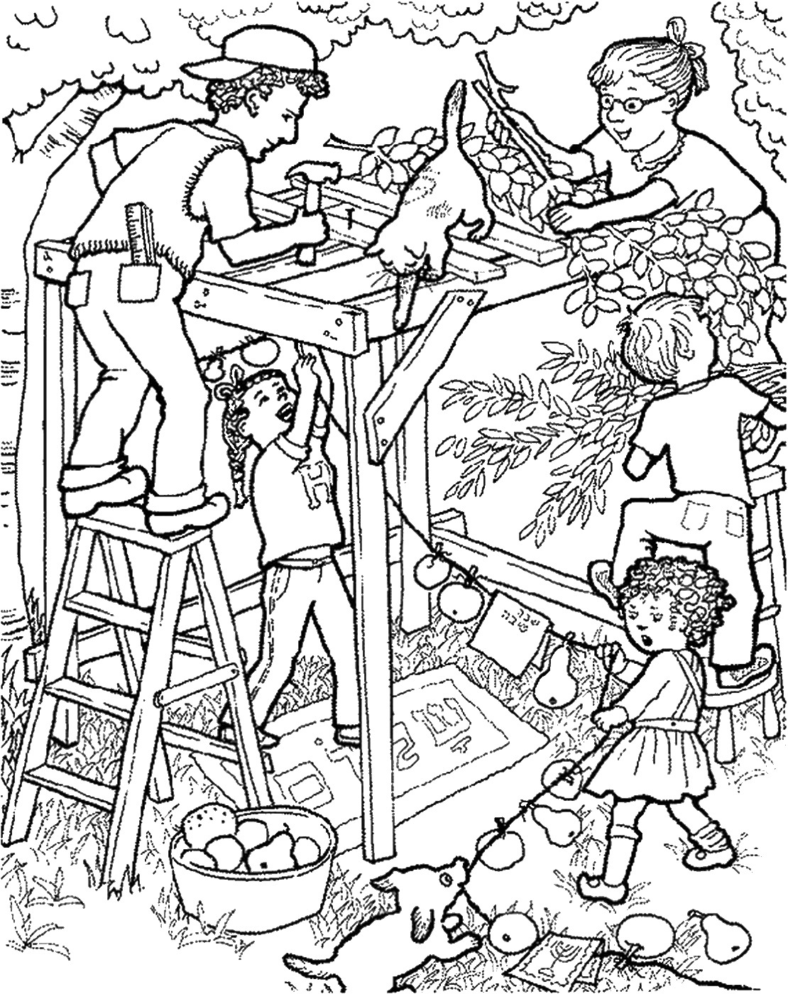 Sukkot coloring pages