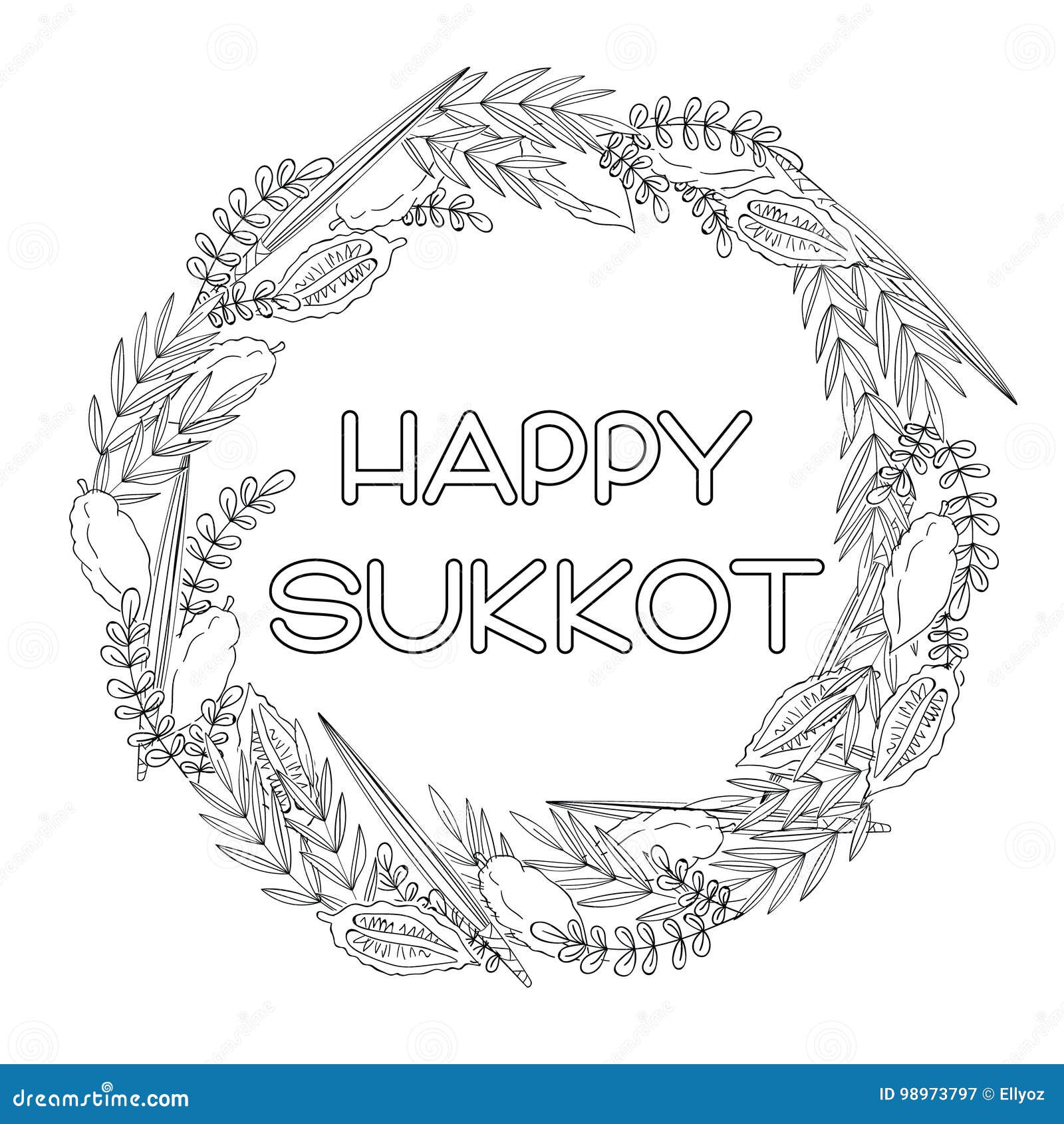 Sukkot coloring stock illustrations â sukkot coloring stock illustrations vectors clipart