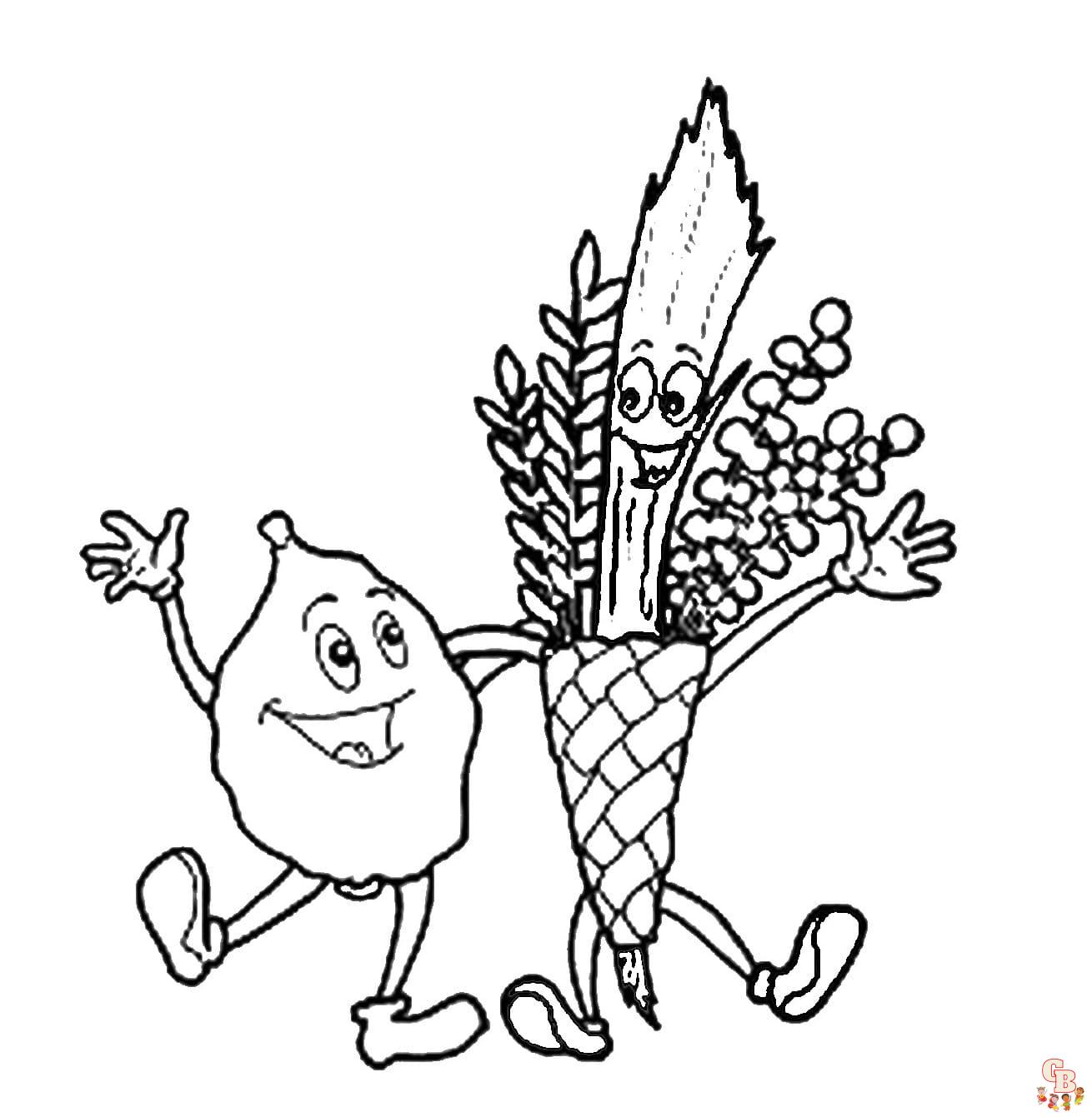 Printable sukkot coloring pages free for kids and adults