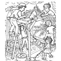 Sukkah sukkot coloring pages