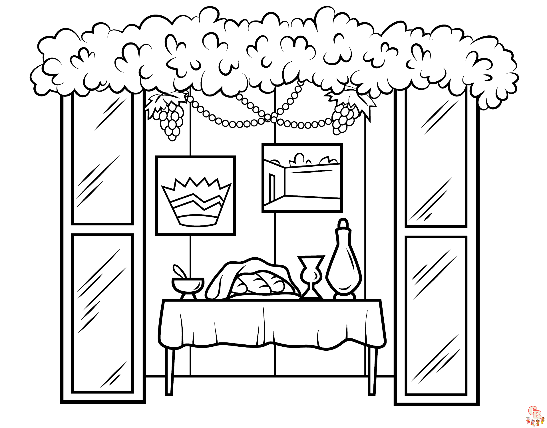 Printable sukkot coloring pages free for kids and adults