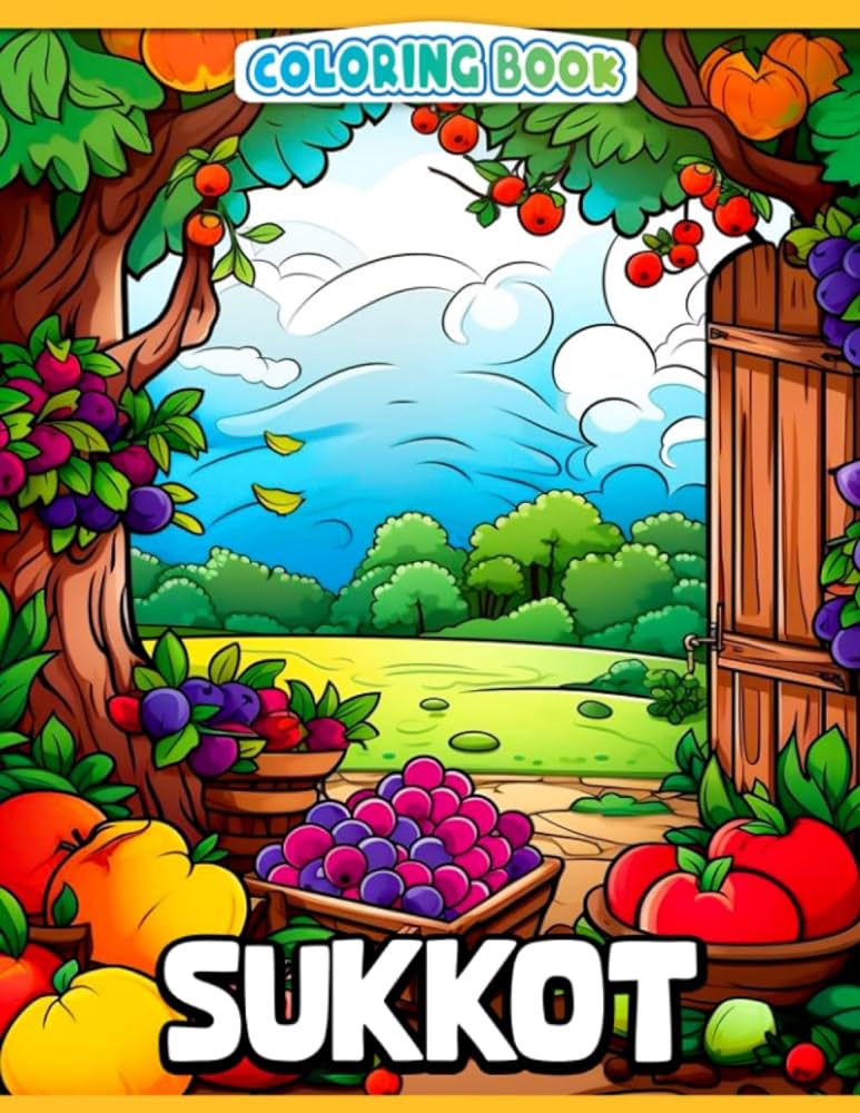 Sukkot coloring book perfect sukkot gift for kids ages