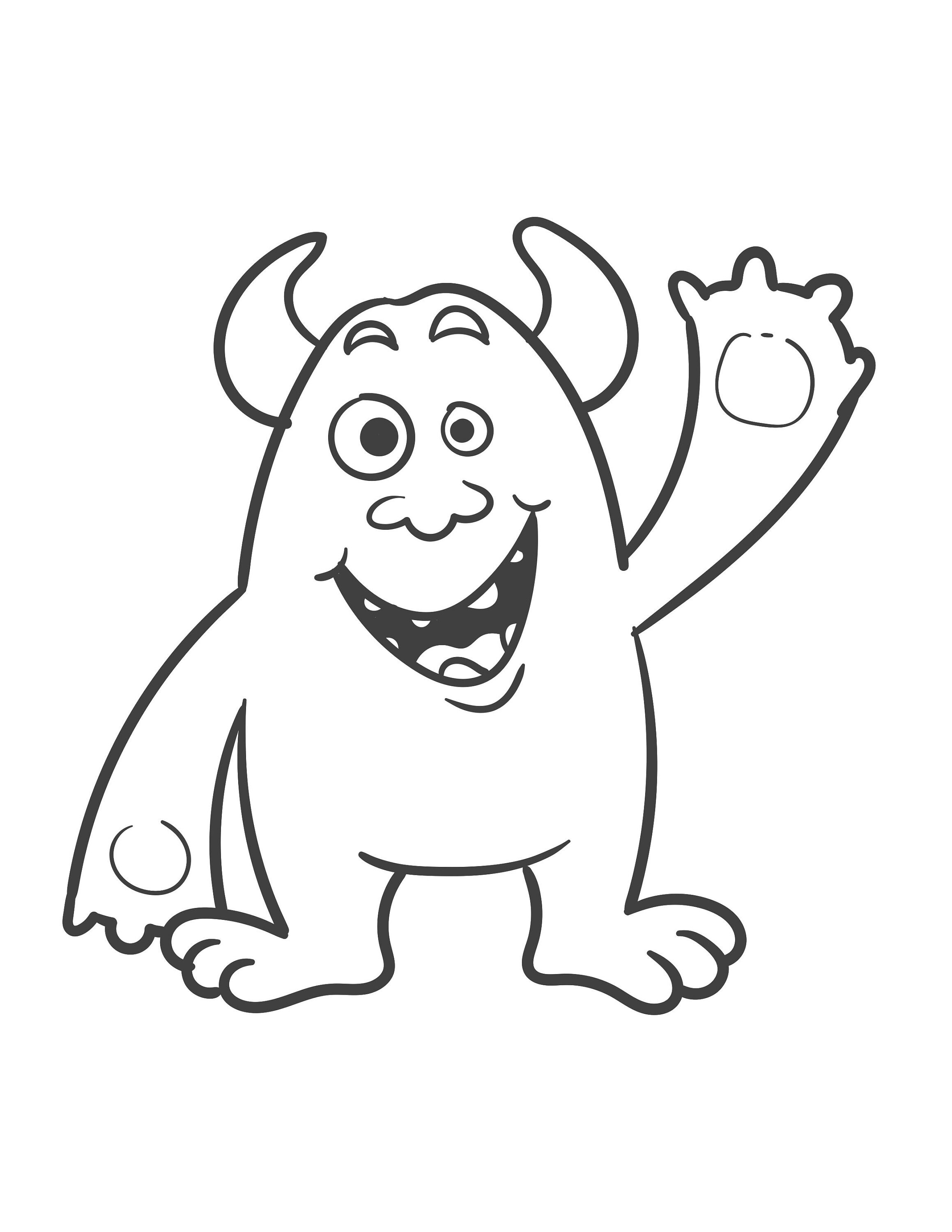 Monster coloring book pages