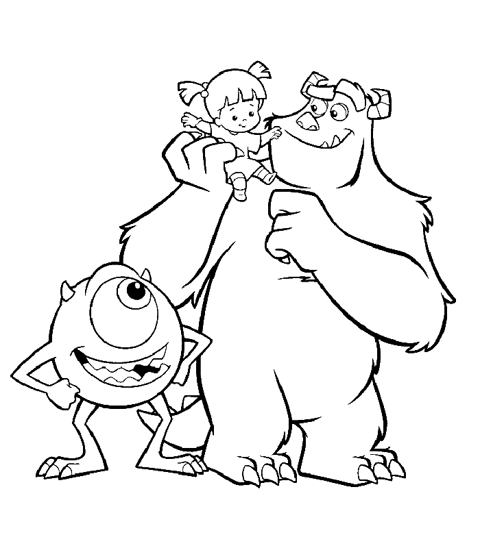 Monsters inc coloring pages