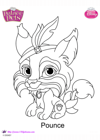 Palace pets pounce coloring page free printable coloring pages