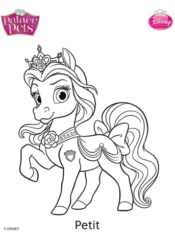 Palace pets petit coloring page free printable coloring pages