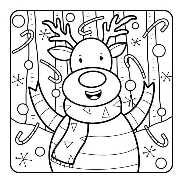 Christmas coloring activity stock illustrations