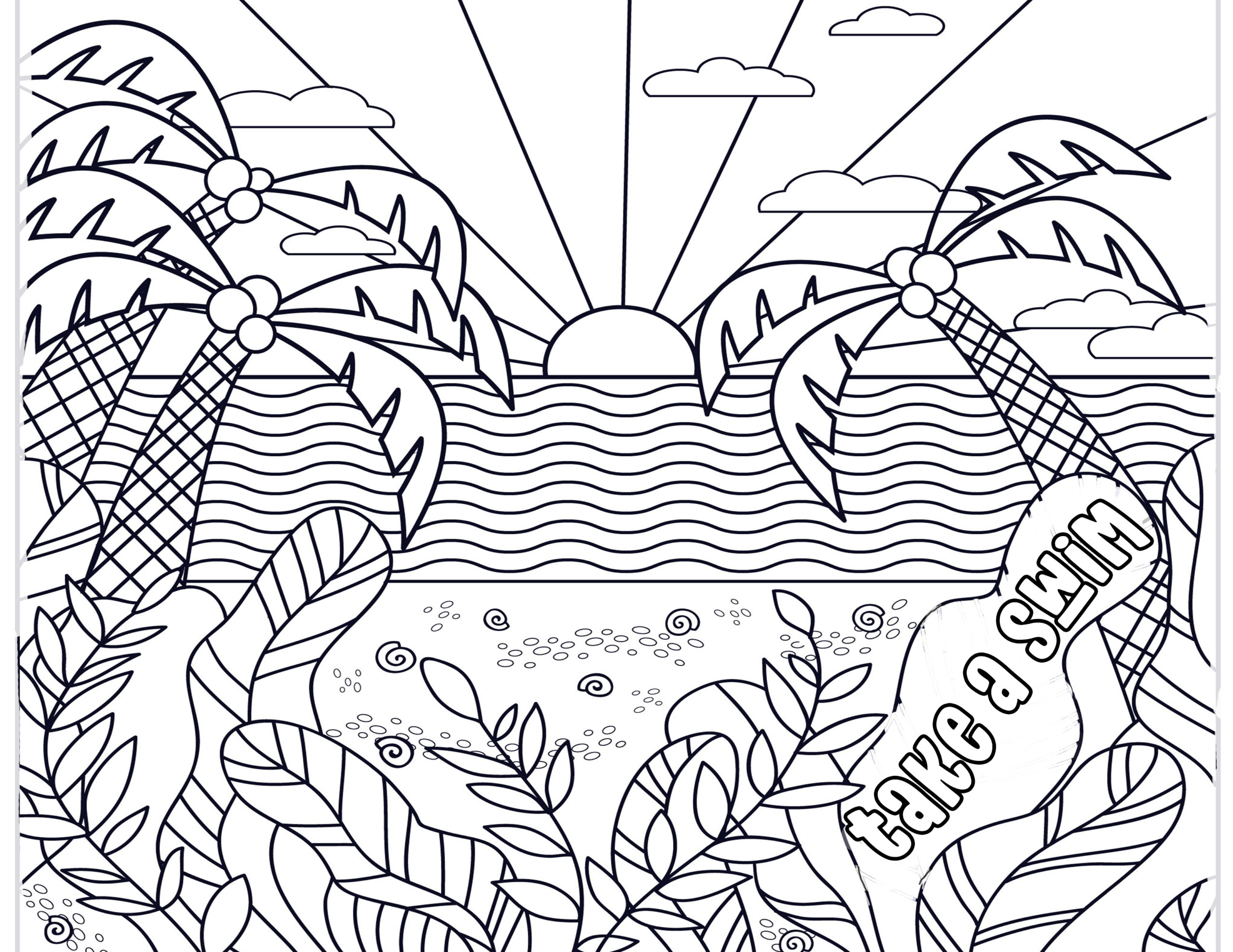 Favorite pastimes coloring pages summer fun