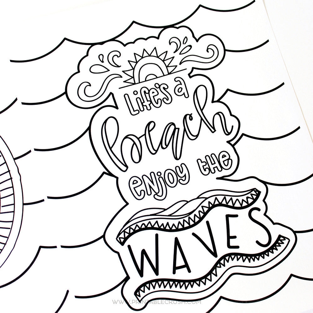 Summer fun coloring pages â printable crush llc