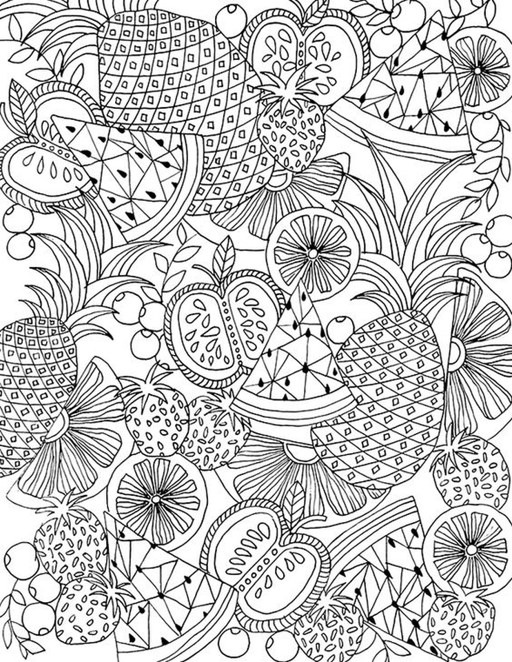 Free printable summer coloring pages for adults