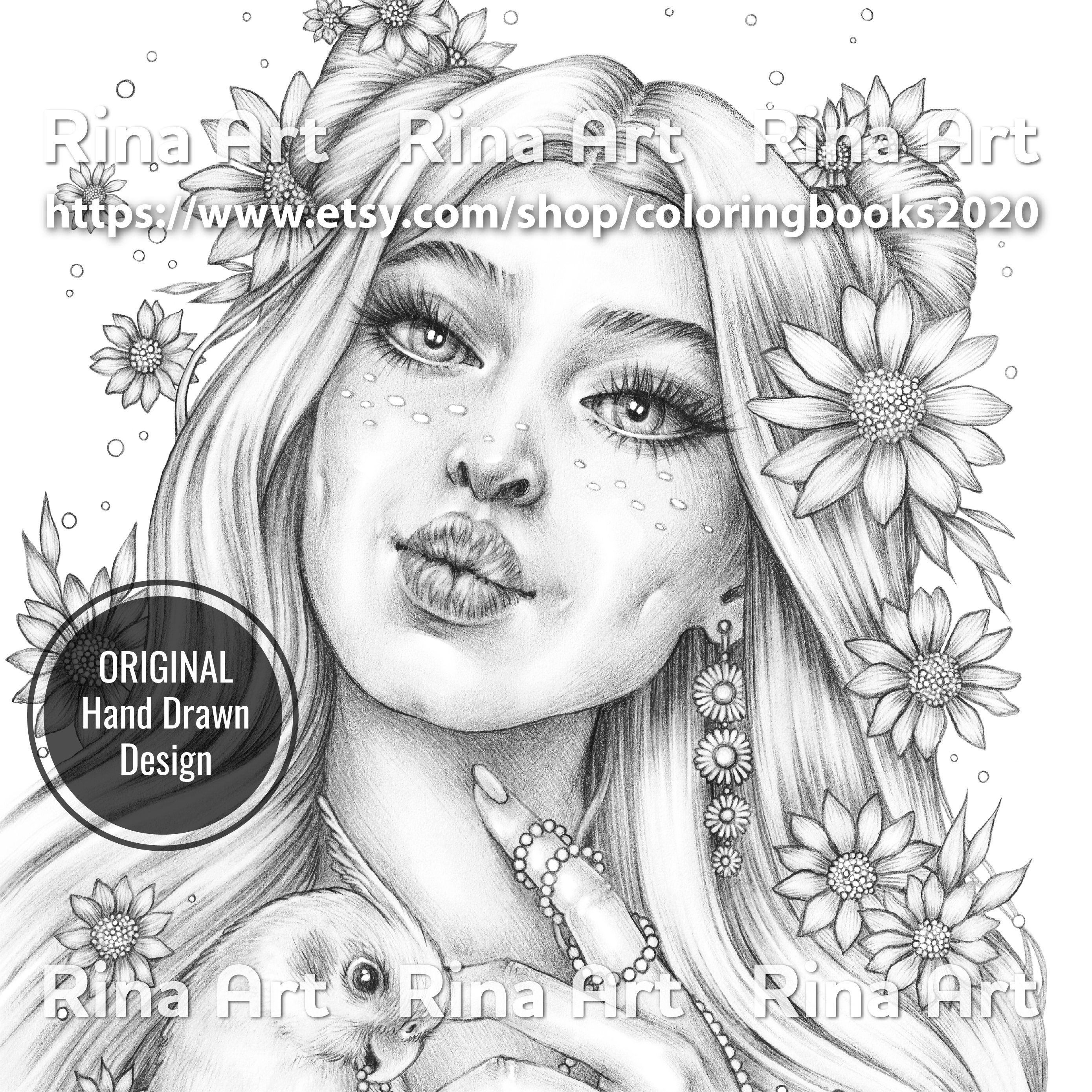 Summer mood coloring page printable adult colouring pages book download grayscale illustration jpg pdf download now