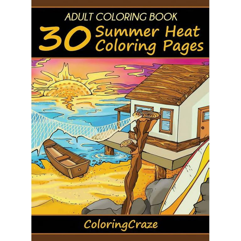 Colorful seasons adult coloring book summer heat coloring pages series edition hardcover