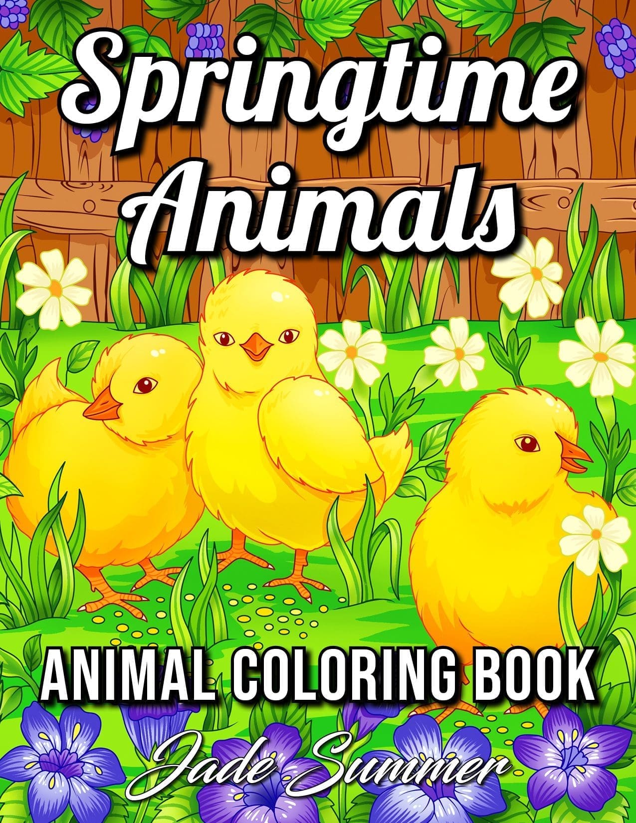 Springtime animals coloring book jade summer