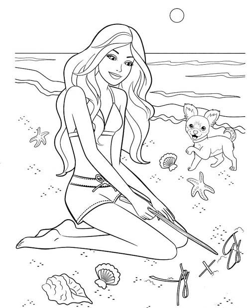 Enticing summer coloring pages for everyone in barbie coloring pages princess coloring pages summer coloring pages