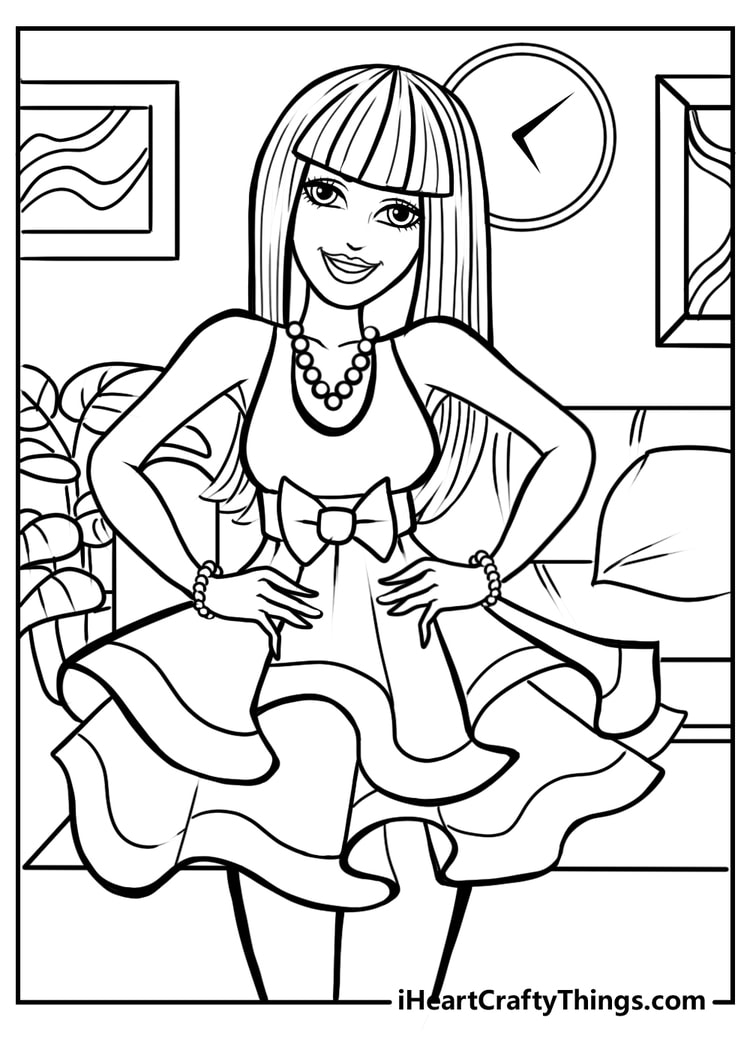 Barbie coloring pages free printables