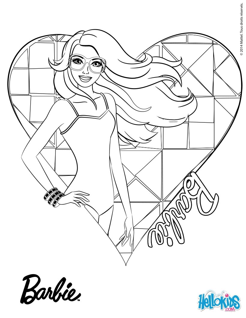 Summer fashion barbie coloring pages