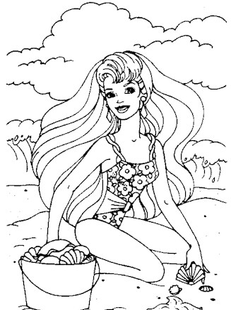 Barbie coloring page