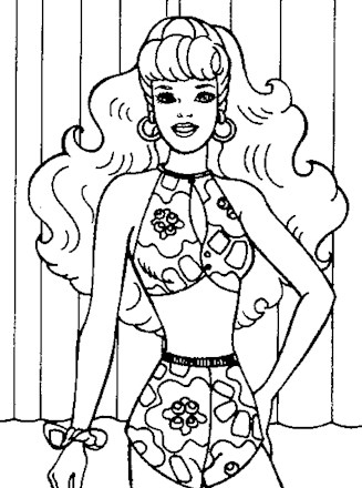 Barbie coloring page