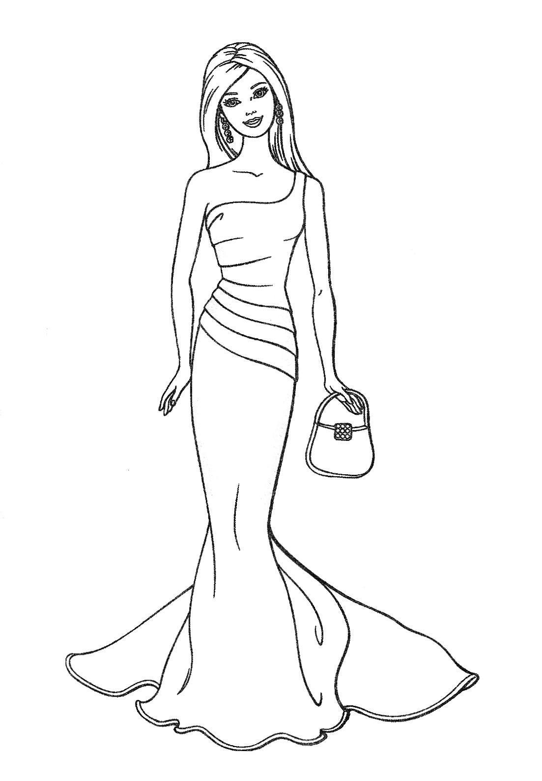 Free printable barbie coloring pages for kids