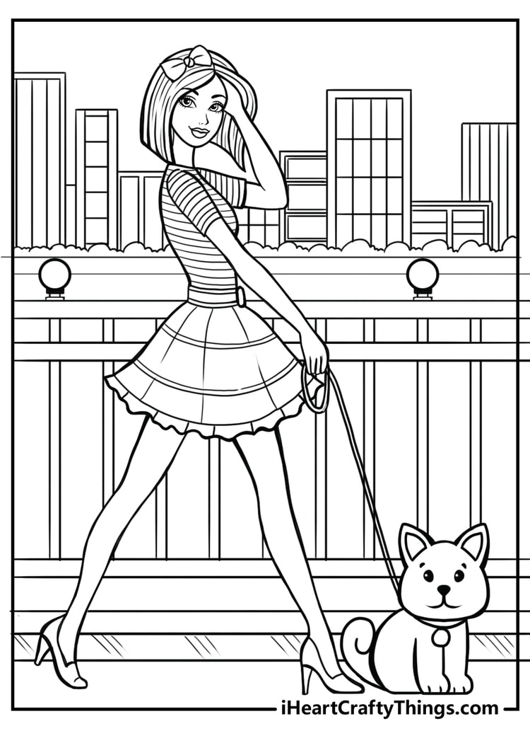 Barbie coloring pages free printables