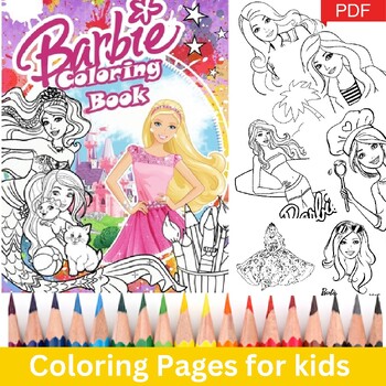 Barbie coloring pages pdf activities book summer coloring pages by linalister