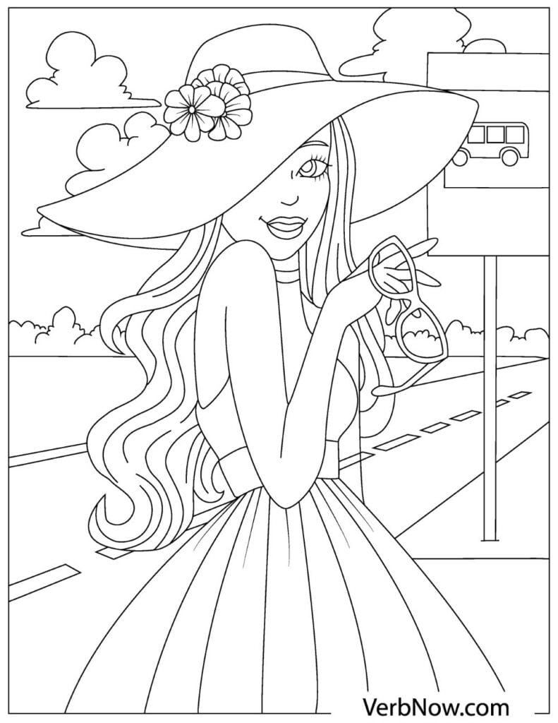 Free barbie coloring pages for download printable pdf