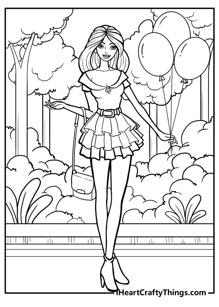 Barbie coloring pages free printables