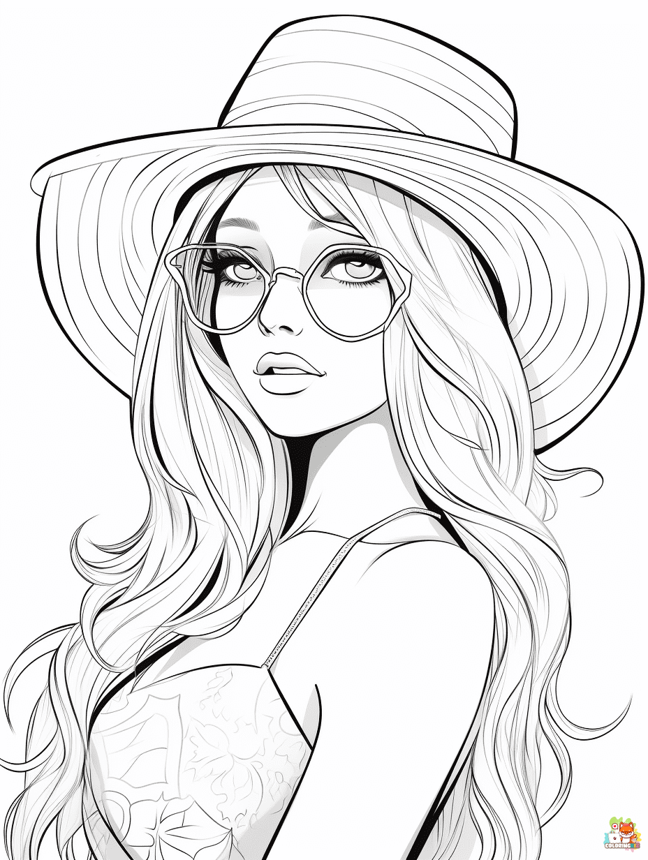 Explore summer barbie coloring pages for endless creativity