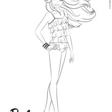 Barbie ready for the summer sun coloring pages