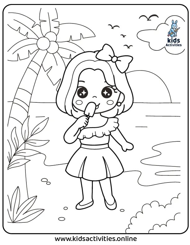 Free printable summer coloring pages for kids â