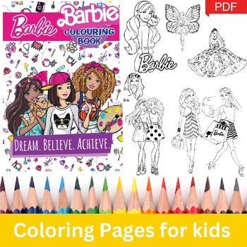 Barbie coloring pages pdf activities book summer coloring pagescoloring book