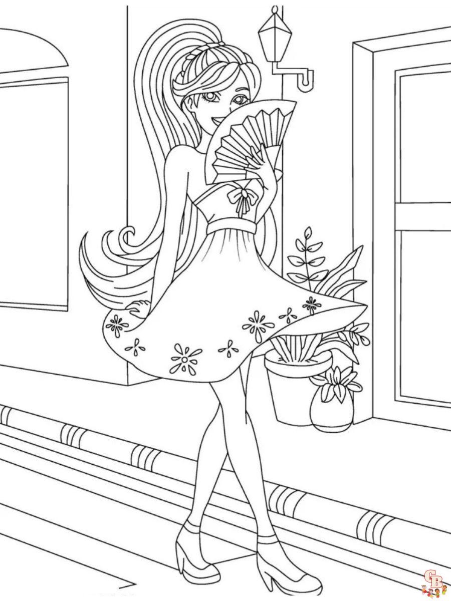 The best barbie coloring pages for your little princess