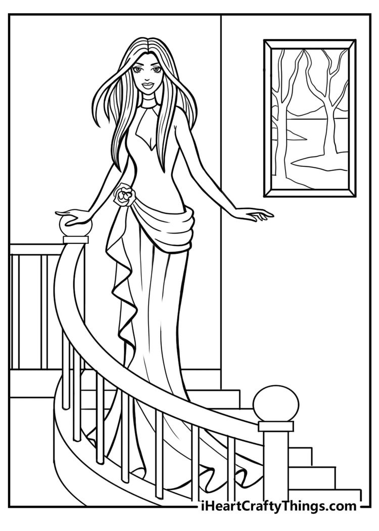 Barbie coloring pages free printables