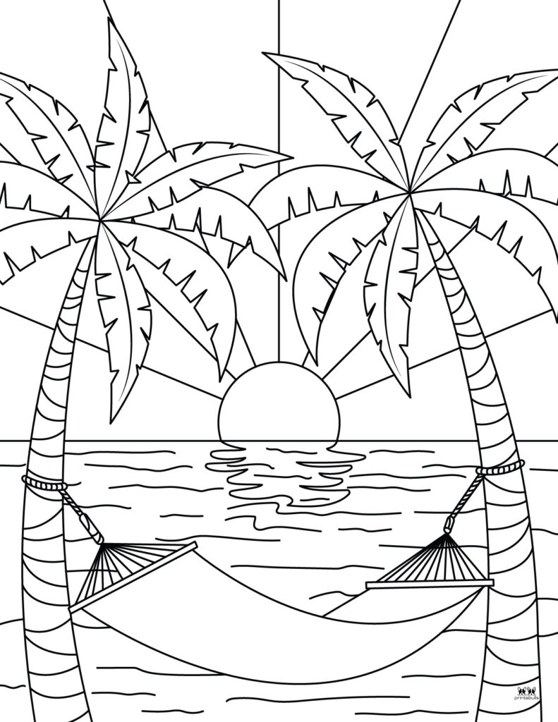 Beach coloring pages