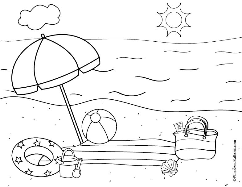 Free printable beach coloring page and a fun activity sheet summer coloring pages beach coloring pages coloring pages