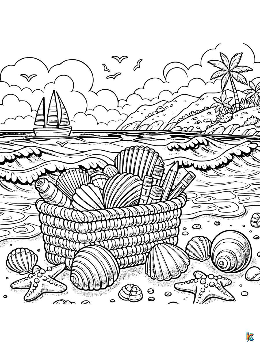 Beach coloring pages â